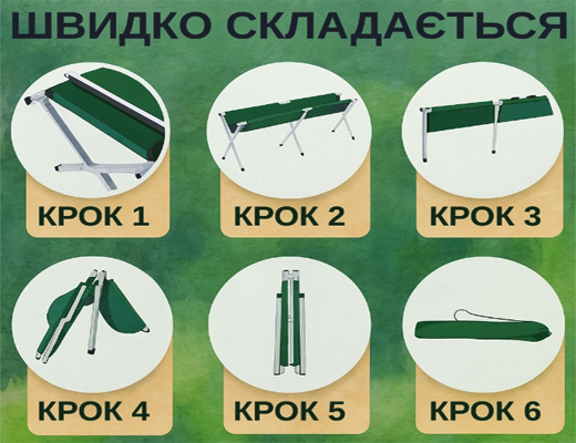 Купити онлайн: Туристичне ліжко розкладушка