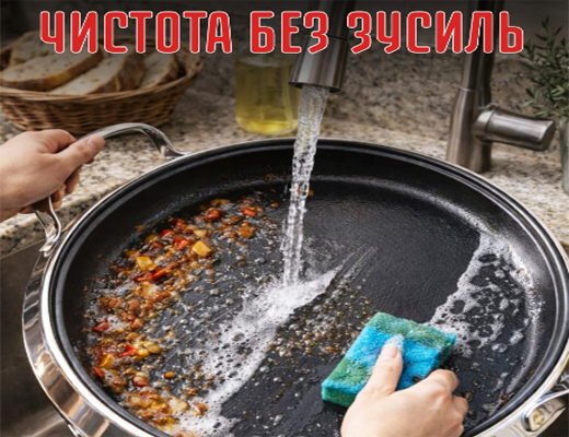 Купити онлайн: Сковорода з нержавіючої сталі з кришкою, 30 см
