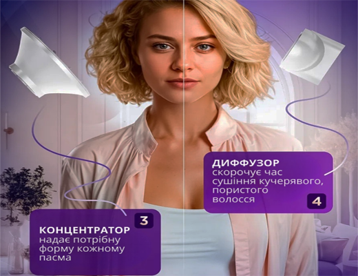 Купити онлайн НОУ-ХАУ: Професійний фен стайлер 7в1
