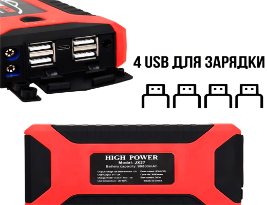 Інтернет Магазин Склад Акція Ціна Знижка: Пуско-зарядний Power Bank з компресором