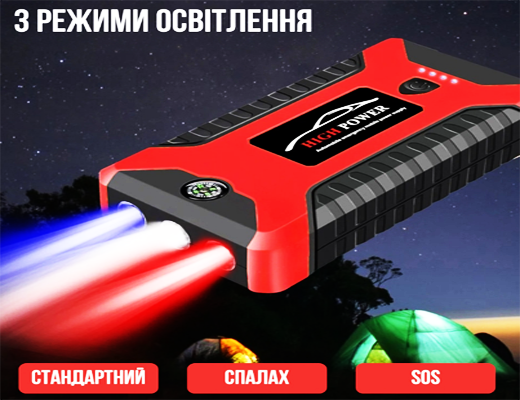 Купити онлайн НОУ-ХАУ: Пуско-зарядний Power Bank з компресором