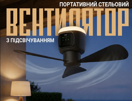 Зробити замовлення: Стельовий вентилятор з підсвічуванням